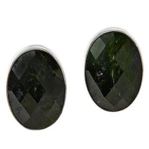 Jay King Sterling Silver Green Chrome Diopside Stud Earrings